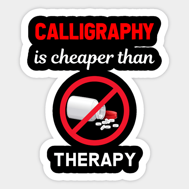 Cheaper Than Therapy Calligraphy Sticker by Hanh Tay